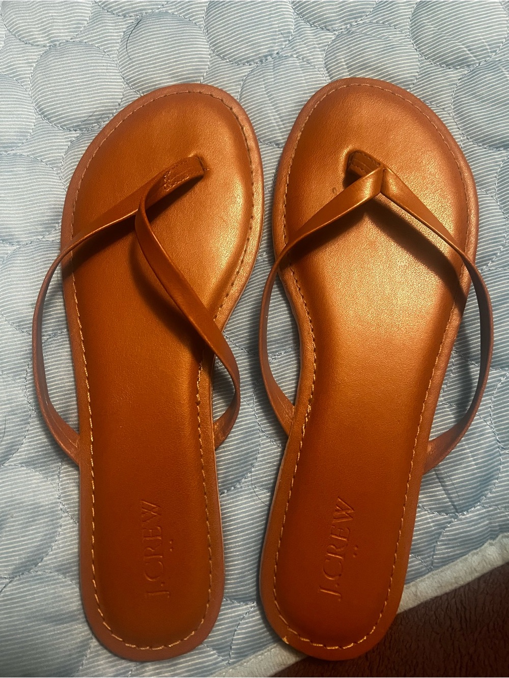J. Crew Brown Leather Thong Sandals